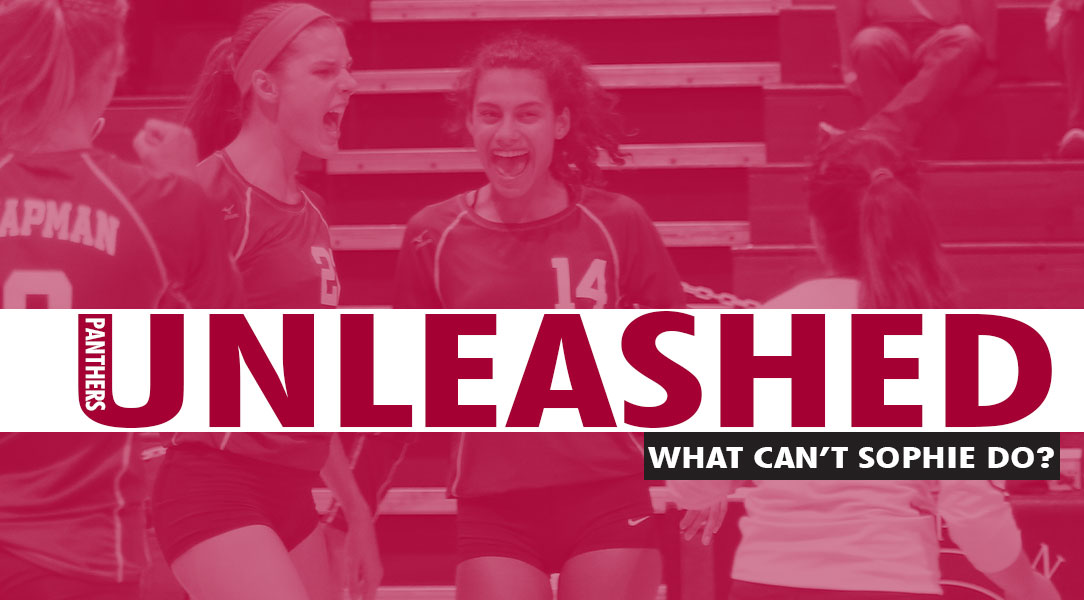 Panthers unleashed: Sophie celebrates a point.