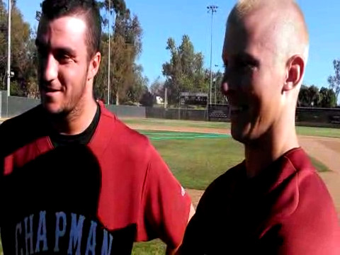 Justin Hanks & Tyler Surnbrock postgame interviews (Whittier)