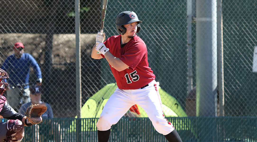 Gavin Blodgett awaits a pitch.