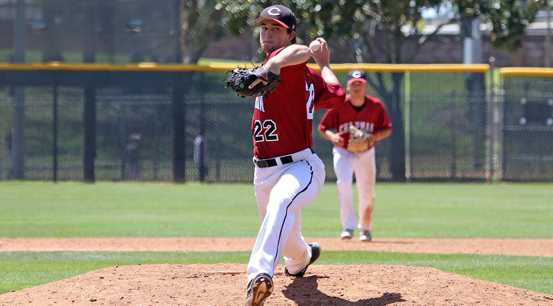 Tyler Peck delivers a pitch.