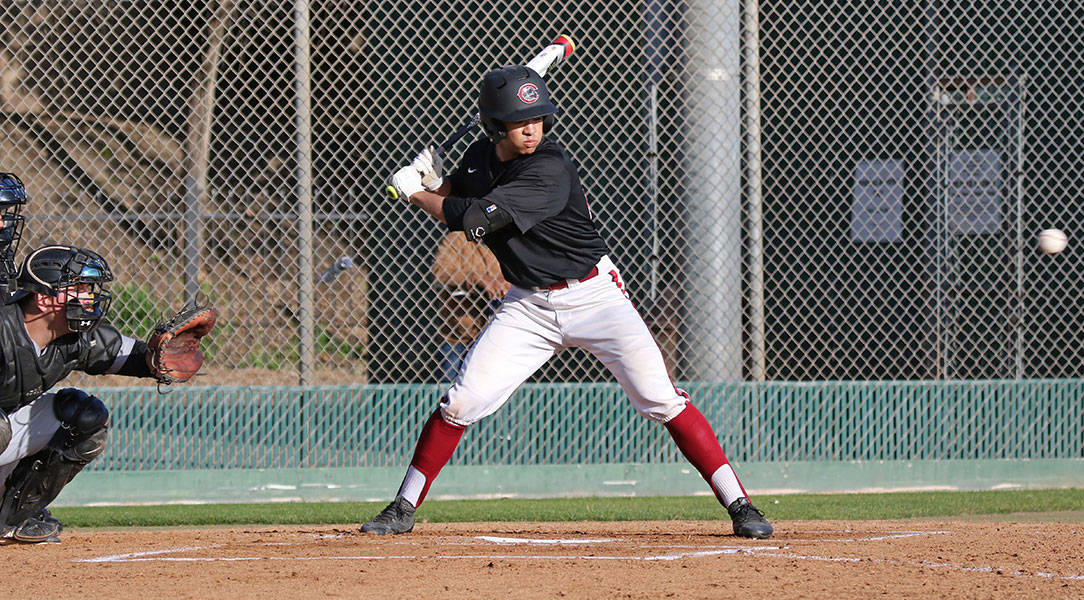 Brad Shimabuku waits for his pitch.