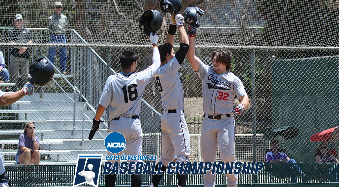Henry Zeisler celebrates his home run with fellow teammates.