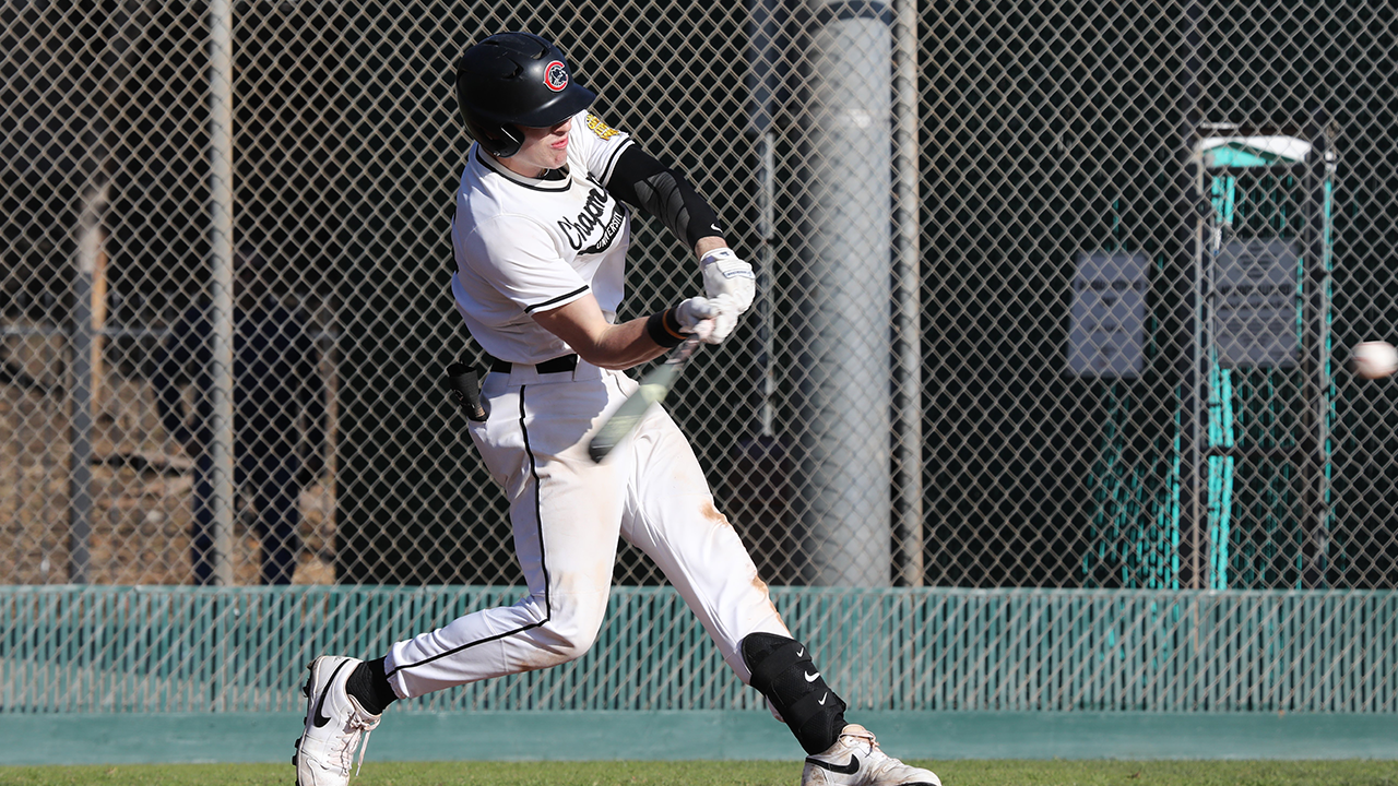 Josh Phillips hits the ball.