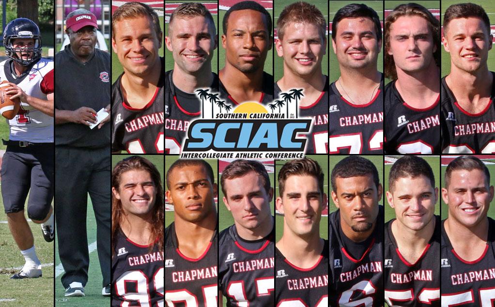 (clockwise from top-left) Michael Lahey, Bob Owens, Markus Trujillo, Sam Layton, Jeremiah McKibbins, Hunter Peterson, Jacob Speer, Conner Larkin, Sean Davey, Chris Collodel, Connor Lambert, Blayr Jimmerson, Garrett Frediani, Devin Kelly, Anthony Ezeakunne, Alex Rorie
