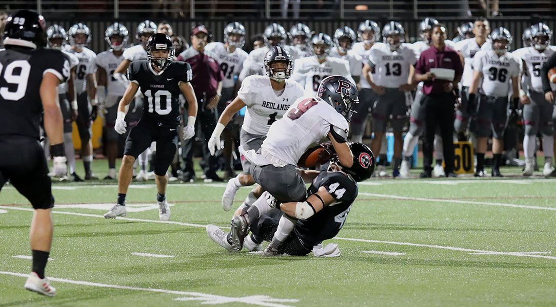 Dillon Keefe makes a solo tackle.