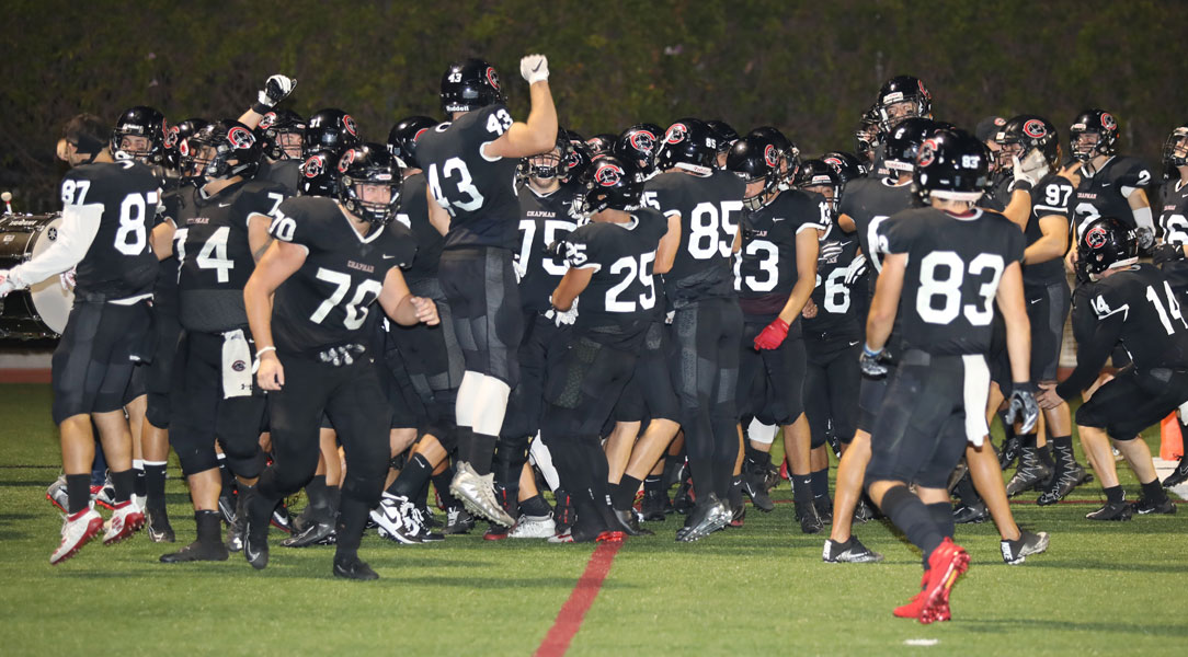 The team celebrates a win.