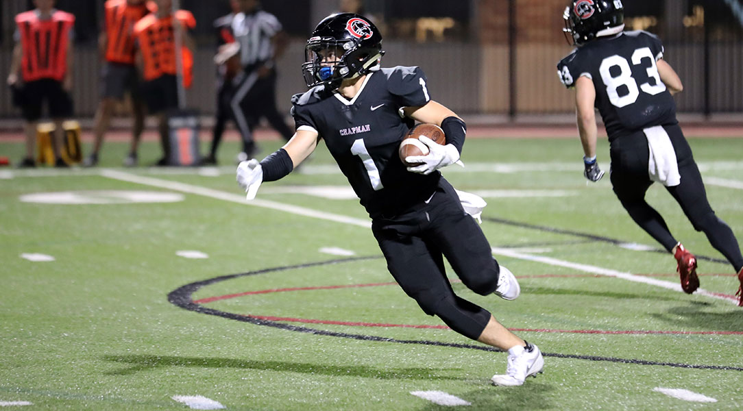 Nico Ragas returns a kick against CMS.
