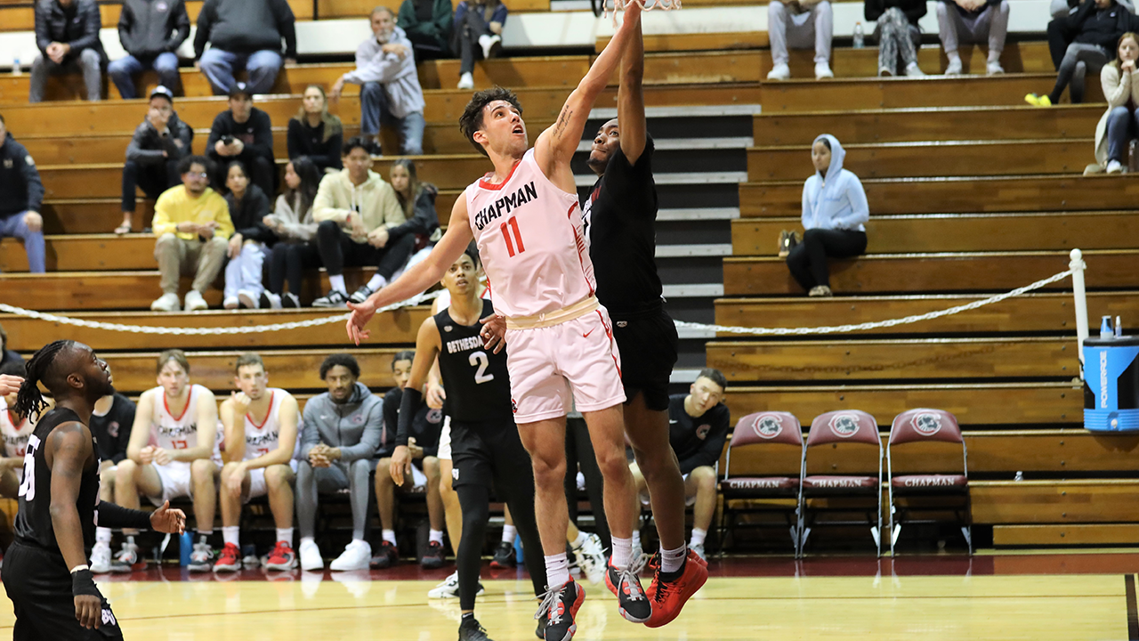 Jack Roggin makes a layup.