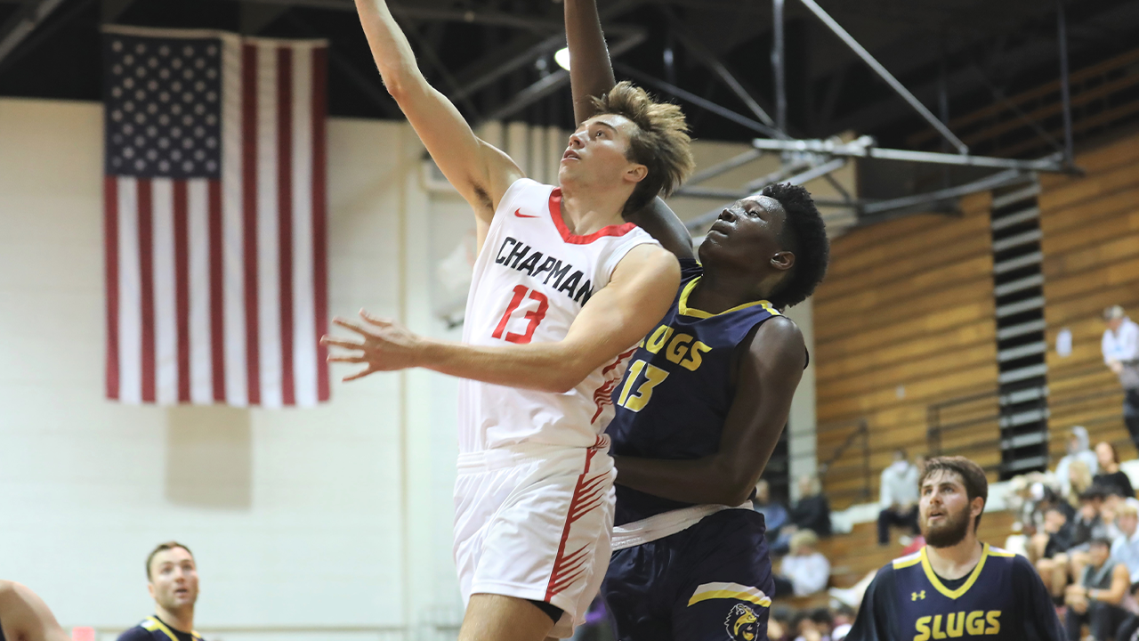 Jake Heberle goes up for a layup