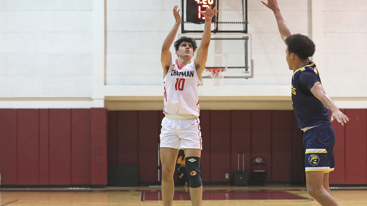 Blakeley Stoughton takes a jump shot.
