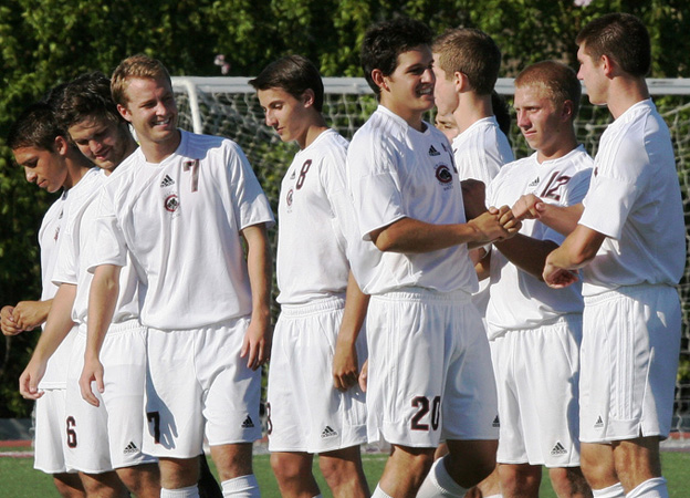 Men's Soccer team (photo by Larry Newman)