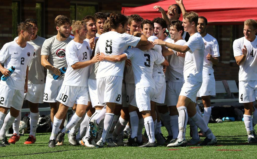 Men's Soccer Team (Photo by Larry Newman)