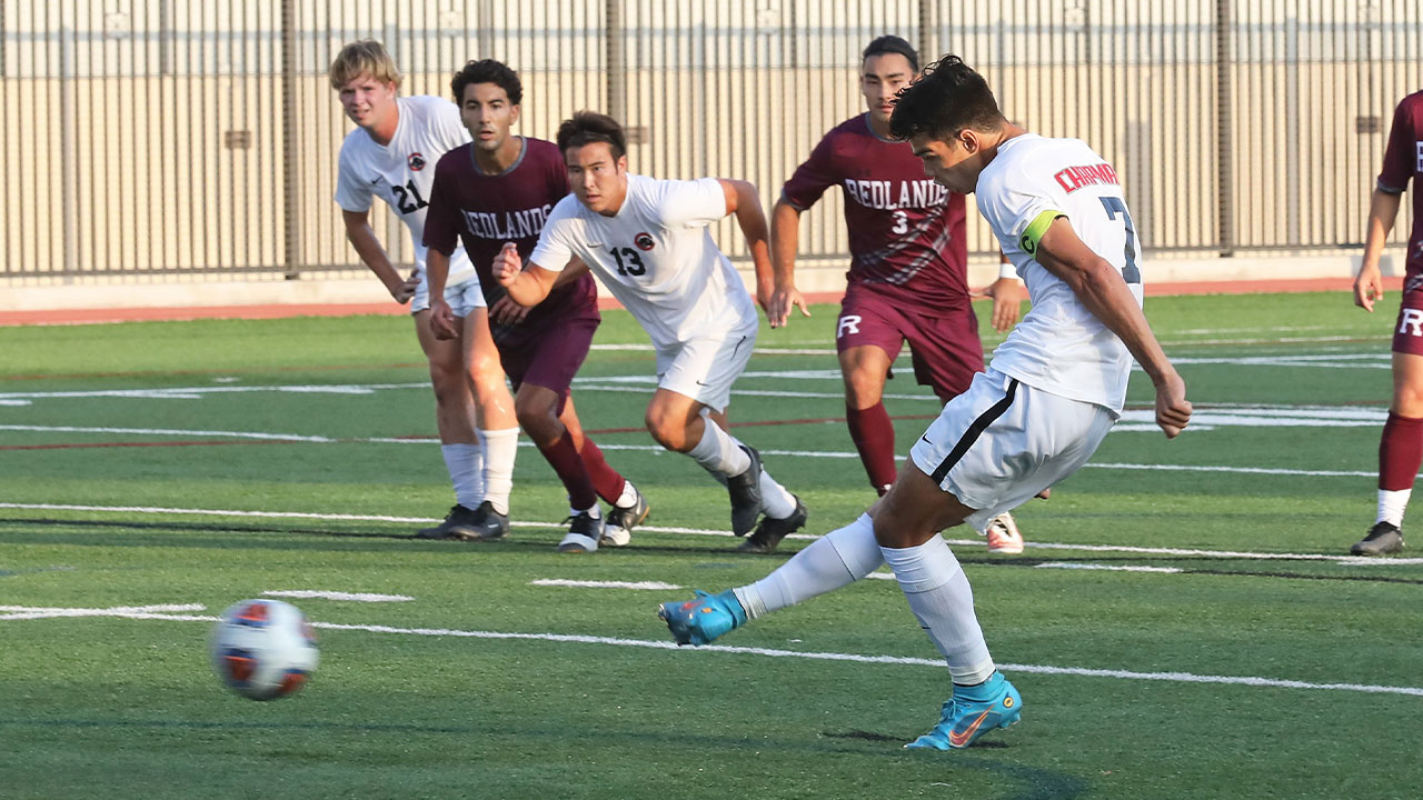 Tobi Howe takes a penalty kick.