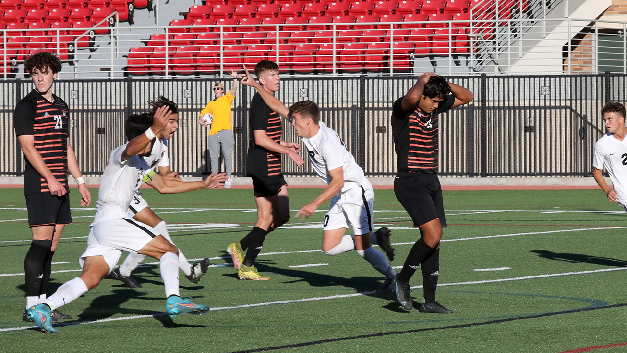 Jackson Busby celebrates his game-winning goal.