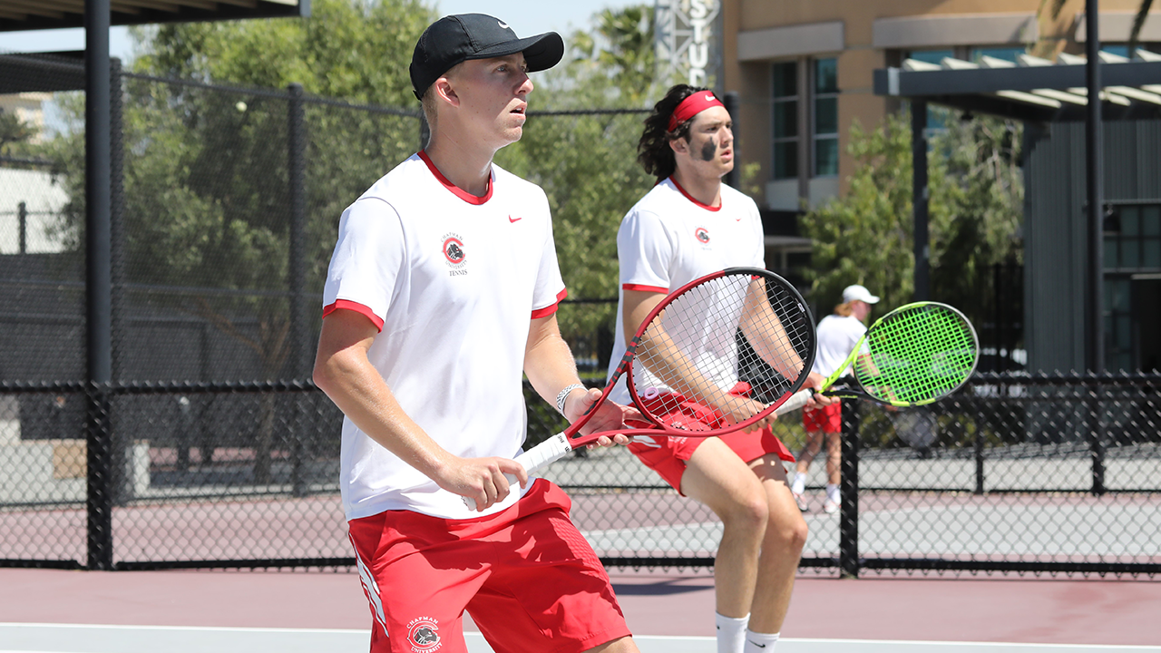 Kameron DeHart and Josh Blinder play doubles.
