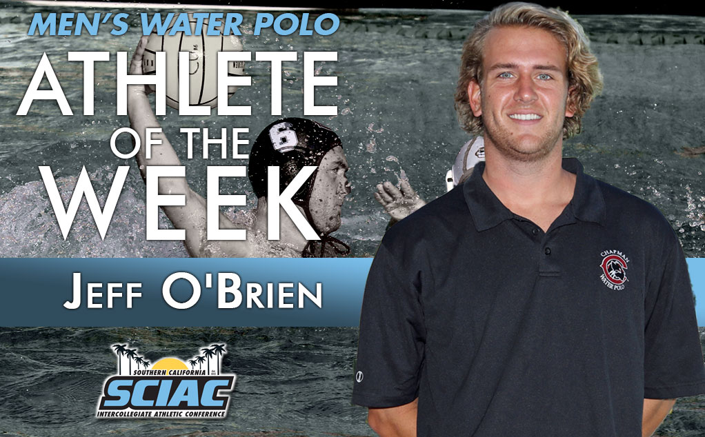 O'Brien earns SCIAC AOTW honors