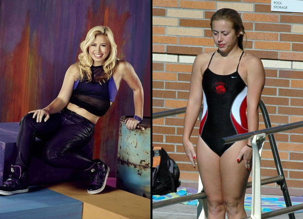 Mariah Spears on 'So You Think You Can Dance' (left) and on the 1-meter springboard