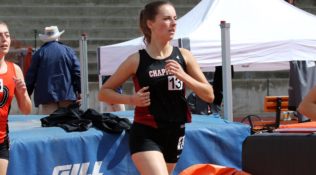 Mallory Jones runs the 1500-meter race.