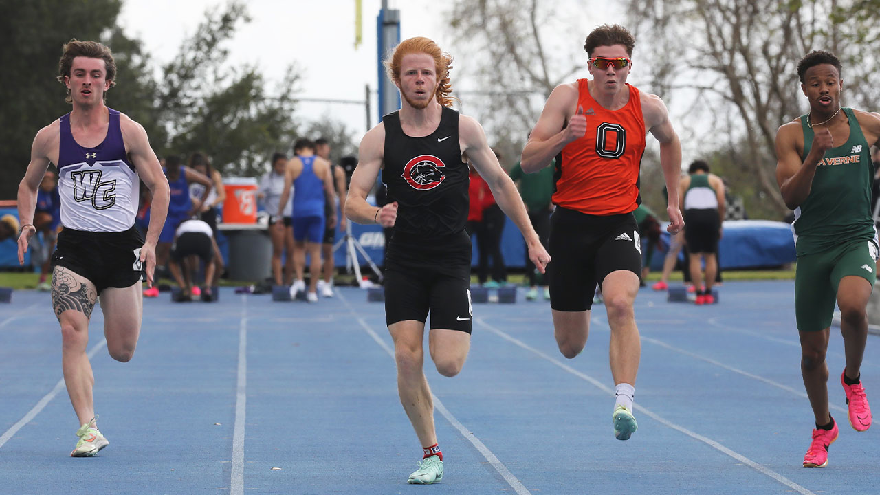 Mason Fara breaking a school record.