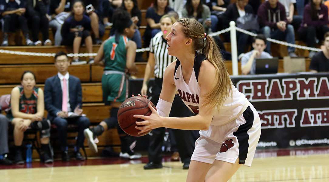 Lucy Criswell winds up to shoot.