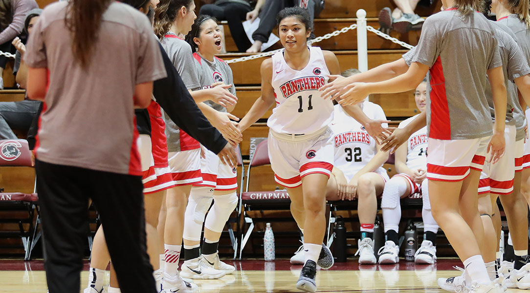 Jaryn Fajardo is introduced prior to the game.