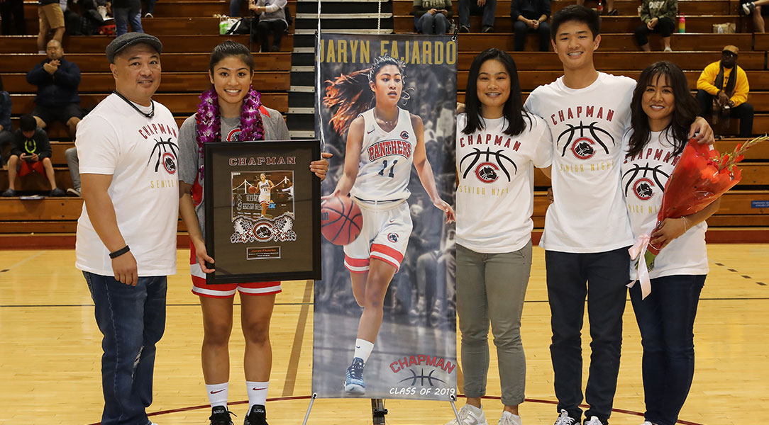 Jaryn Fajardo with her family.