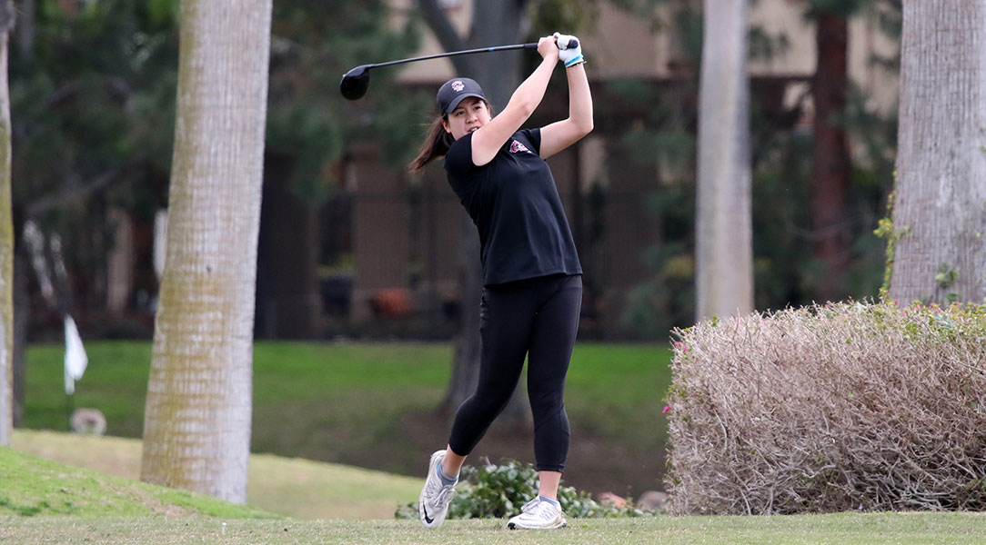 Kristen Lee follows through on her shot.