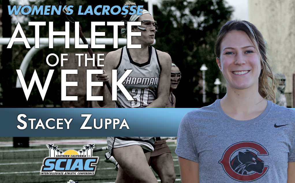 Zuppa earns SCIAC weekly honors