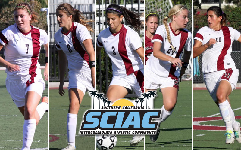 (from left) Rosie Kerstetter, Haley Fedden, Val Sobol, Katie Bell, Aisha Elmasri (Larry Newman Photography)