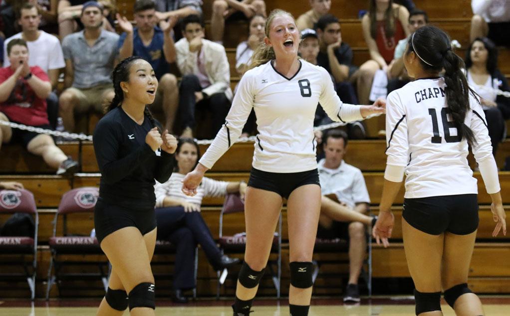 Sara Utsugi, Courtney Justus, Kaitlyn Raymundo (photo by Larry Newman)