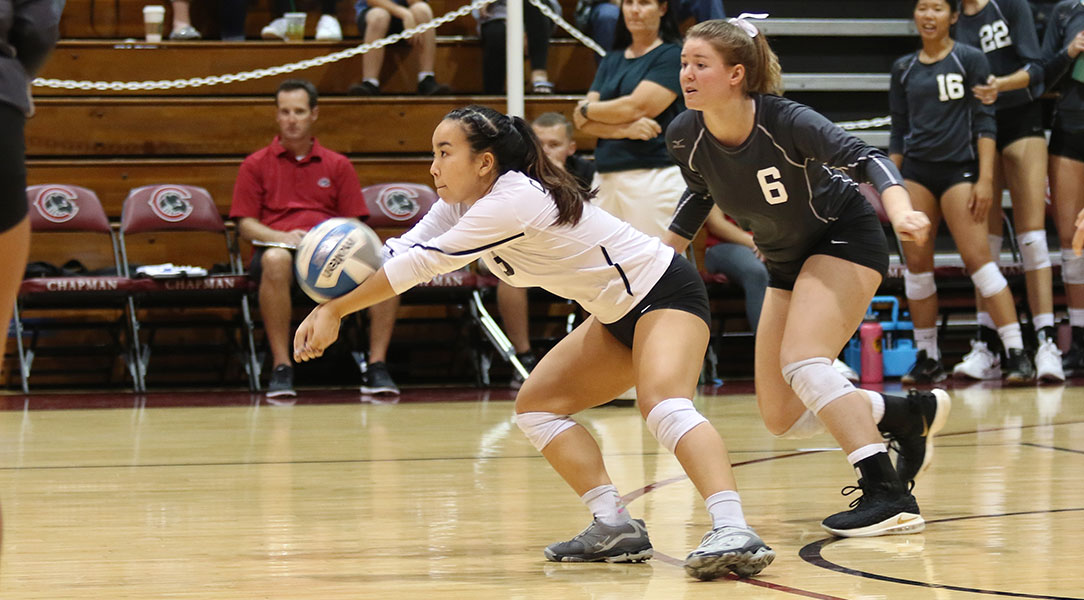 Sara Utsugi bumps up a volleyball.