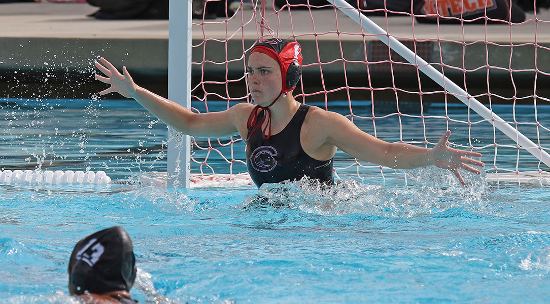 Kerry Goodspeed defends the goal.