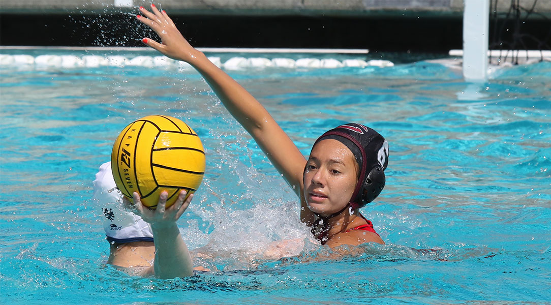 Mia Chanove defends an opponent.