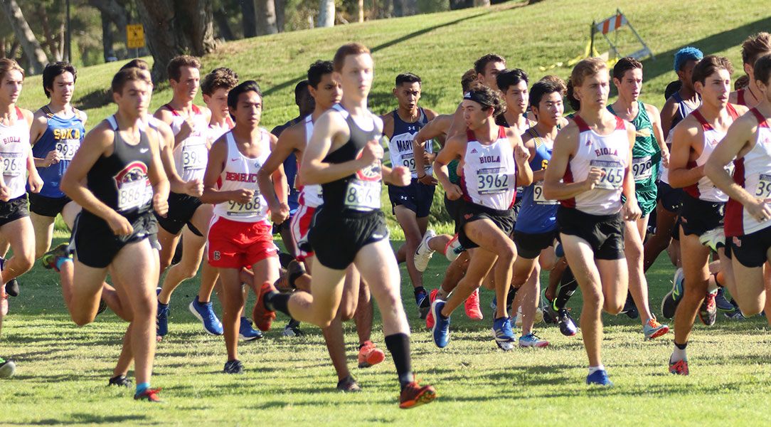Jacob Millen starts the race.