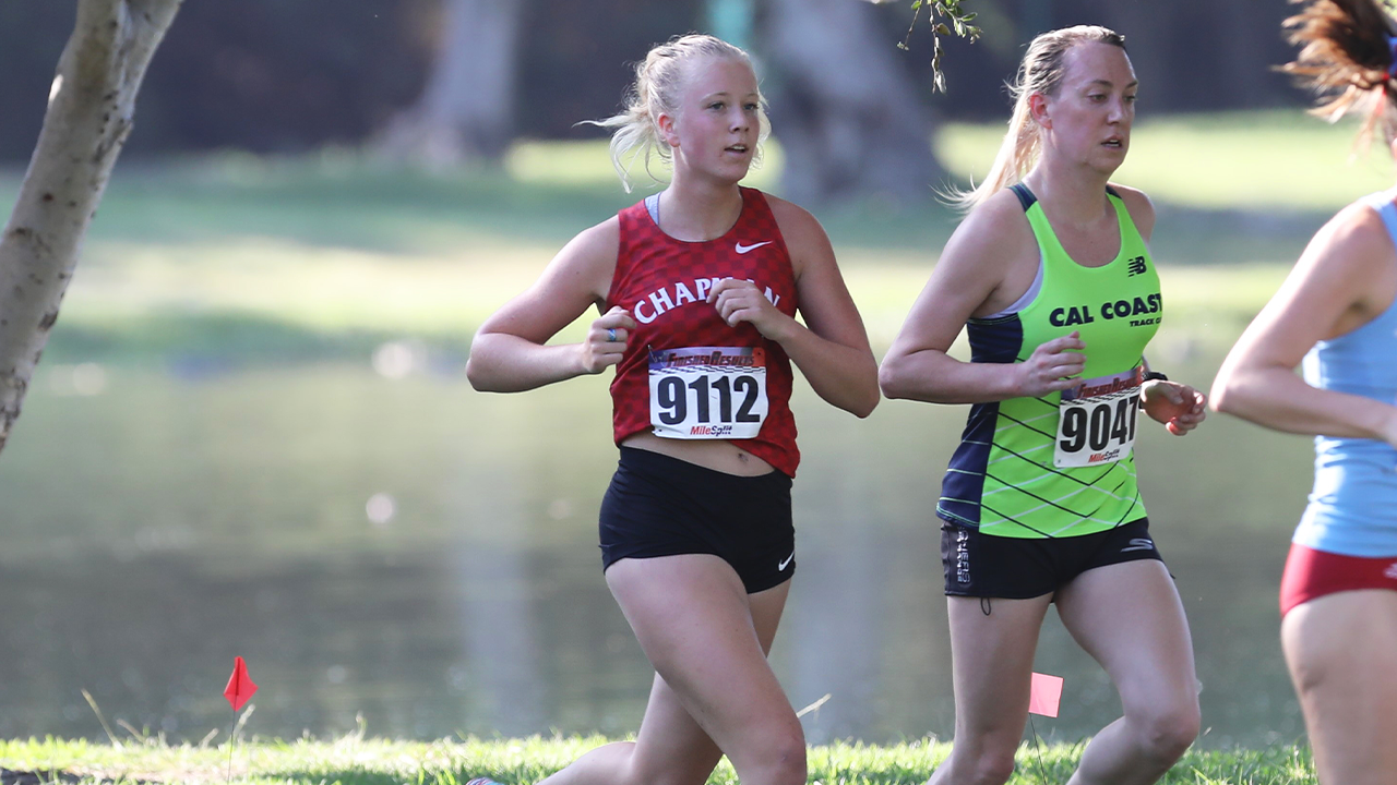 Cross country runners jogging.